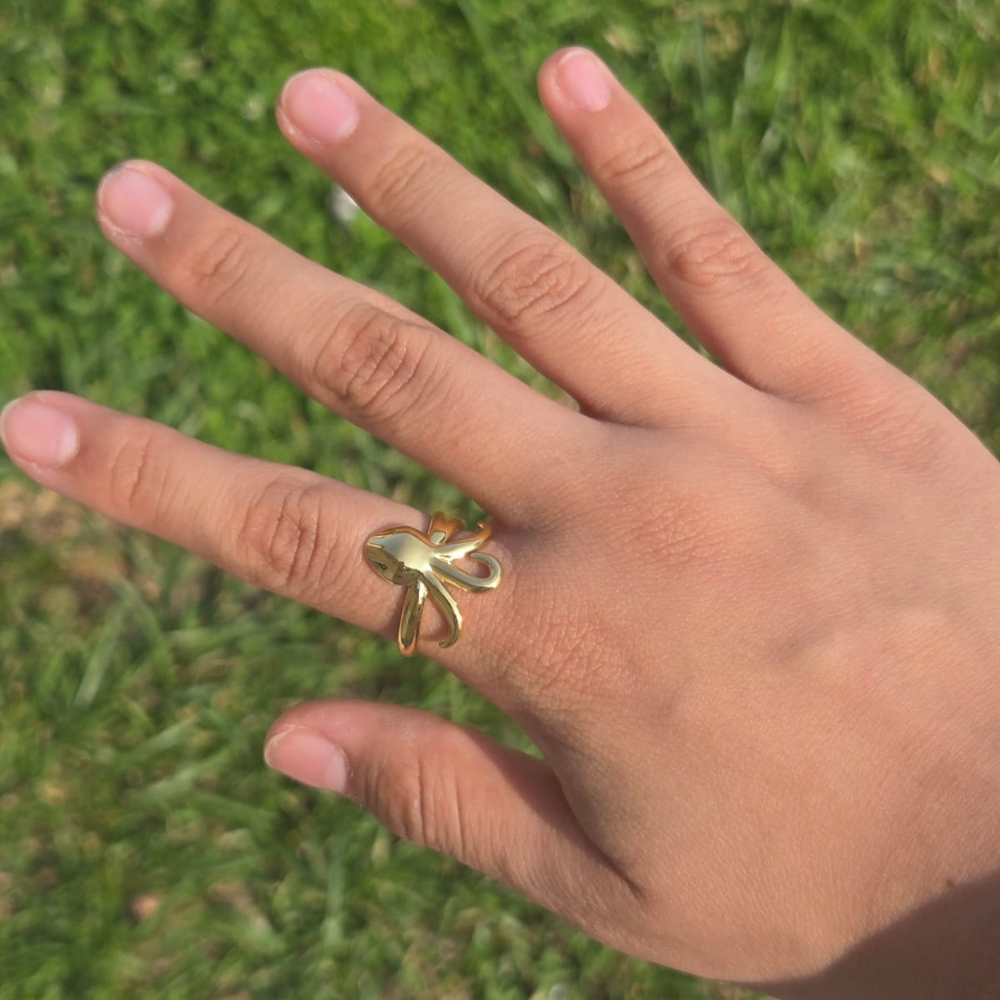 Elegant Gold Knot Ring,stainless Steel,adjustable  Weight 2.2g